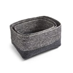 Set Of 3 Monochrome Industrial Baskets -Dunelm 30891246 alt03