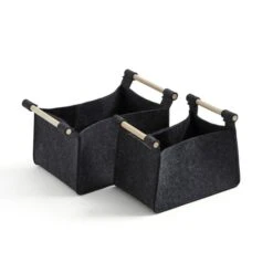 Set Of 2 Felt Fabric Storage Box 10 Set Of 2 Felt Fabric Storage Box -Dunelm 30891248 alt02