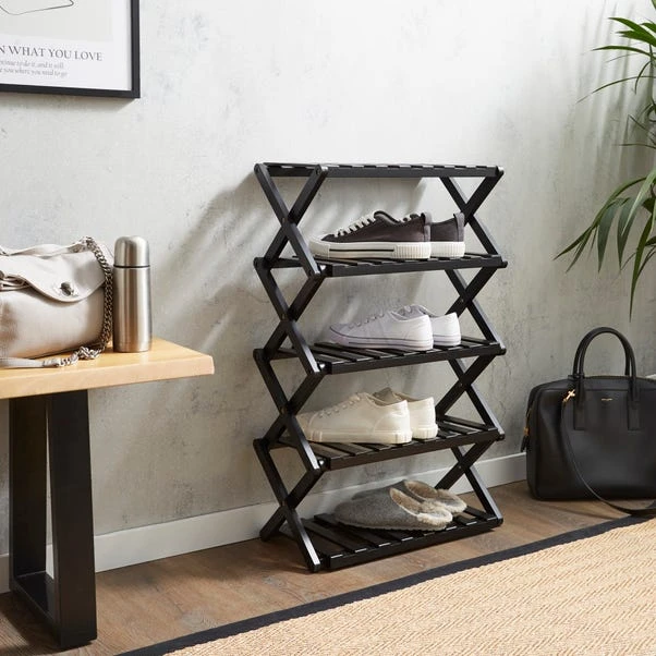 5 Tier Bamboo Shoe Rack 6 5 Tier Bamboo Shoe Rack - Image 4