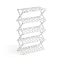 5 Tier Bamboo Shoe Rack 9 5 Tier Bamboo Shoe Rack -Dunelm 30891256 alt02