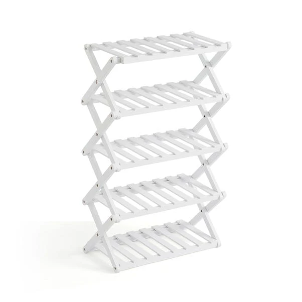 5 Tier Bamboo Shoe Rack 5 5 Tier Bamboo Shoe Rack - Image 3