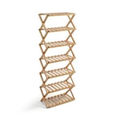 7 Tier Bamboo Shoe Rack 13 7 Tier Bamboo Shoe Rack -Dunelm 30891257 alt02