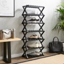 7 Tier Bamboo Shoe Rack 17 7 Tier Bamboo Shoe Rack -Dunelm 30891258