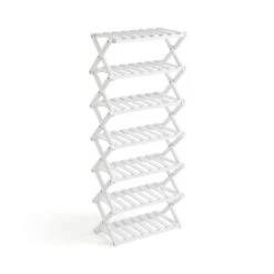 7 Tier Bamboo Shoe Rack 16 7 Tier Bamboo Shoe Rack -Dunelm 30891259 alt02