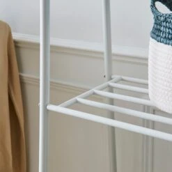 Multifunctional Metal Clothes Rail With Shelves 12 Multifunctional Metal Clothes Rail With Shelves -Dunelm 30891260 alt01