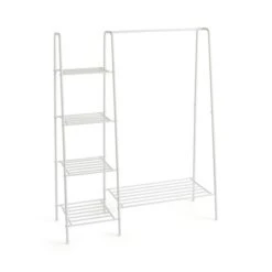 Multifunctional Metal Clothes Rail With Shelves 13 Multifunctional Metal Clothes Rail With Shelves -Dunelm 30891260 alt02