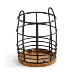 Acacia Black Utensil Pot -Dunelm 30891733 alt02