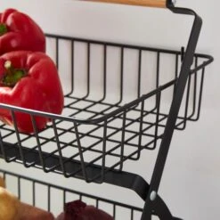 Black Wire 2 Tier Storage 6 Black Wire 2 Tier Storage -Dunelm 30891734 alt01