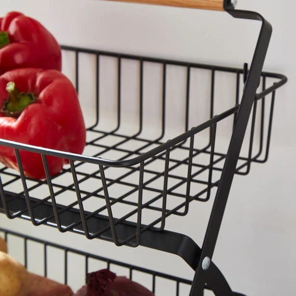 Black Wire 2 Tier Storage 4 Black Wire 2 Tier Storage - Image 2