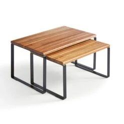 Acacia Black 2 Piece Stackable Storage Rack 7 Acacia Black 2 Piece Stackable Storage Rack -Dunelm 30891735 alt02