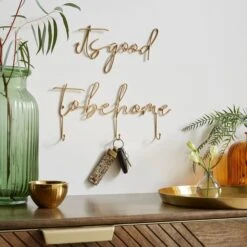 It's Good To Be Home Wire Key Hooks