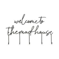 Welcome To The Madhouse Wire Key Hooks 7 Welcome To The Madhouse Wire Key Hooks -Dunelm 30895170 alt02