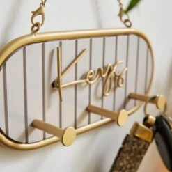 Modern Luxe Ribbed Key Hooks -Dunelm 30895202 alt01