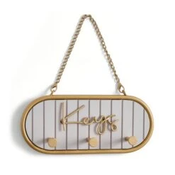 Modern Luxe Ribbed Key Hooks -Dunelm 30895202 alt02