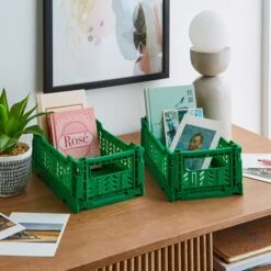 Pack Of 2 Foldable Crates 37 Pack Of 2 Foldable Crates -Dunelm 30898617