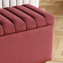 Starla Pleated Velvet End Of Bed Ottoman 20 Starla Pleated Velvet End Of Bed Ottoman -Dunelm 30915367 alt05