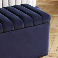 Starla Pleated Velvet End Of Bed Ottoman 27 Starla Pleated Velvet End Of Bed Ottoman -Dunelm 30915368 alt05