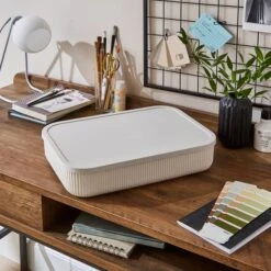 Ribbed Storage Box 7 Ribbed Storage Box -Dunelm 30919900