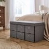 6 Drawer Faux Linen Foldable Ottoman 1 6 Drawer Faux Linen Foldable Ottoman -Dunelm 30920039