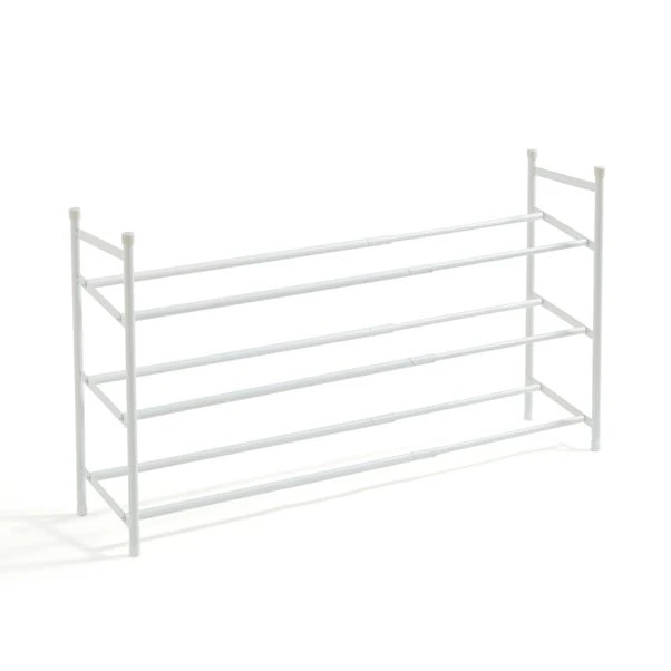 3 Tier White Extendable Shoe Rack 6 3 Tier White Extendable Shoe Rack - Image 4