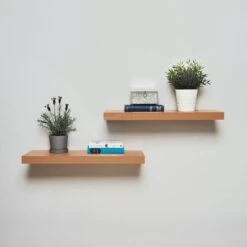 Set Of 2 Floating Shelves, 40cm 5 Set Of 2 Floating Shelves, 40cm -Dunelm 30920860