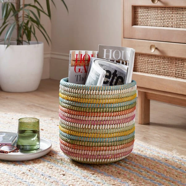 Rainbow Round Storage Basket 3 Rainbow Round Storage Basket