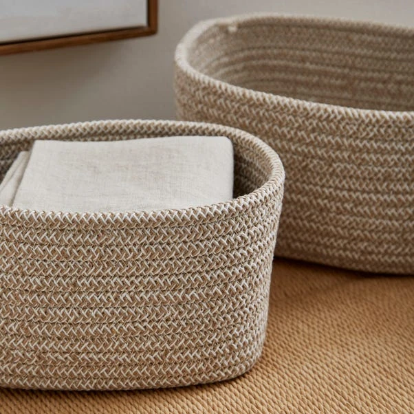 Jupiter Set Of 3 Woven Fabric Baskets 4 Jupiter Set Of 3 Woven Fabric Baskets - Image 2