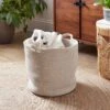 Jupiter Large Woven Fabric Basket With Handles 2 Jupiter Large Woven Fabric Basket With Handles -Dunelm 30921802
