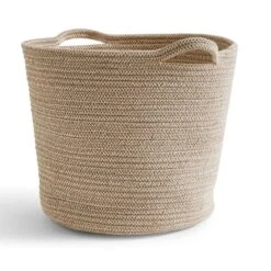 Jupiter Large Woven Fabric Basket With Handles 7 Jupiter Large Woven Fabric Basket With Handles -Dunelm 30921802 alt02