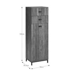 Fulton Tall Shoe Storage Cabinet 15 Fulton Tall Shoe Storage Cabinet -Dunelm 30925277 alt09