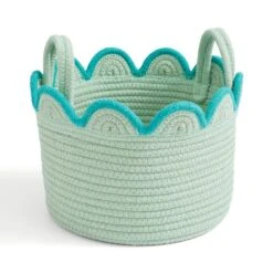 Small Scalloped Rope Basket 13 Small Scalloped Rope Basket -Dunelm 30925526 alt02