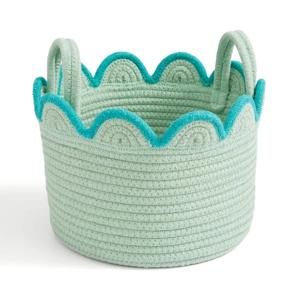 Small Scalloped Rope Basket 8 Small Scalloped Rope Basket - Image 6
