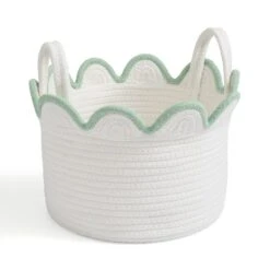 Small Scalloped Rope Basket 10 Small Scalloped Rope Basket -Dunelm 30925528 alt02