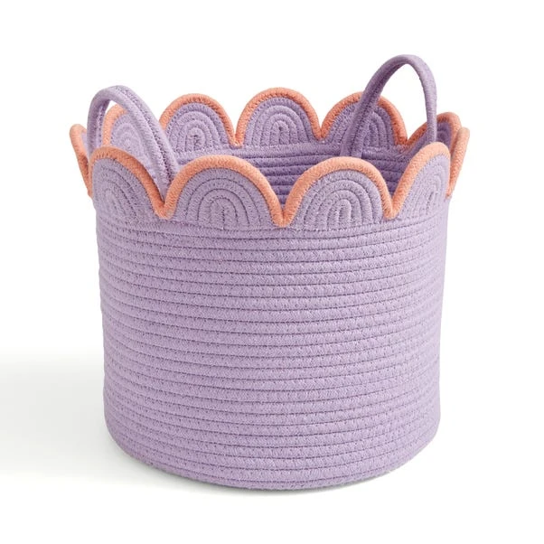 Large Scalloped Rope Basket 5 Large Scalloped Rope Basket - Image 3