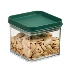 Stackable Dark Green Square Food Storage Container 7 Stackable Dark Green Square Food Storage Container -Dunelm 30925849