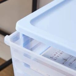 Plastic 4 Drawer Storage Tower Unit 26 Plastic 4 Drawer Storage Tower Unit -Dunelm 30926447 alt01