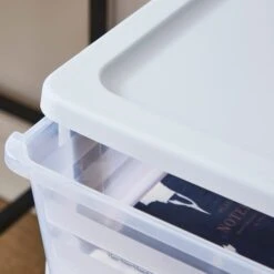 Plastic 4 Drawer Storage Tower Unit 23 Plastic 4 Drawer Storage Tower Unit -Dunelm 30926474 alt01