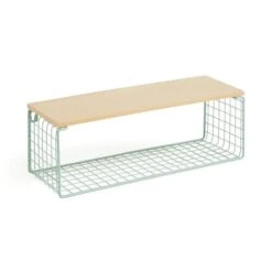Turquoise Wire Wall Shelf 7 Turquoise Wire Wall Shelf -Dunelm 30926488 alt02