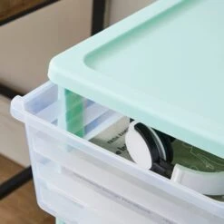 Plastic 4 Drawer Storage Tower Unit 20 Plastic 4 Drawer Storage Tower Unit -Dunelm 30926662 alt01