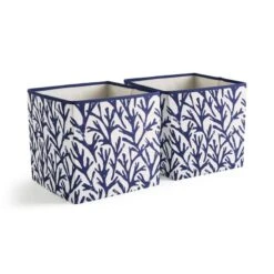 Set Of 2 Coastal Coral Storage Cubes 16 Set Of 2 Coastal Coral Storage Cubes -Dunelm 30926814 alt02
