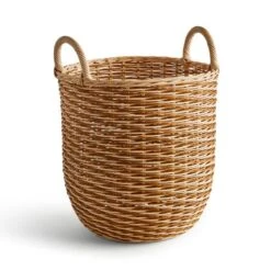 Round Woven Rattan Basket 19 Round Woven Rattan Basket -Dunelm 30928232 alt02