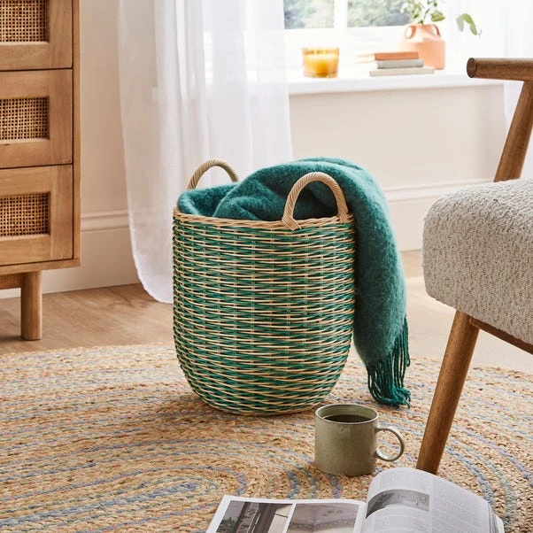 Round Woven Rattan Basket 3 Round Woven Rattan Basket