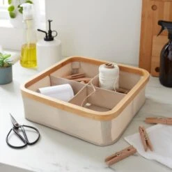 Berkeley 4 Compartments Foldable Storage Basket 14 Berkeley 4 Compartments Foldable Storage Basket -Dunelm 30929109