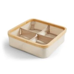 Berkeley 4 Compartments Foldable Storage Basket 16 Berkeley 4 Compartments Foldable Storage Basket -Dunelm 30929109 alt02