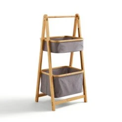 Berkeley 2 Tier Foldable Storage Rack 16 Berkeley 2 Tier Foldable Storage Rack -Dunelm 30929110 alt02