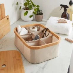 Berkeley 6 Compartments Foldable Storage Basket With Lid 14 Berkeley 6 Compartments Foldable Storage Basket With Lid -Dunelm 30929118