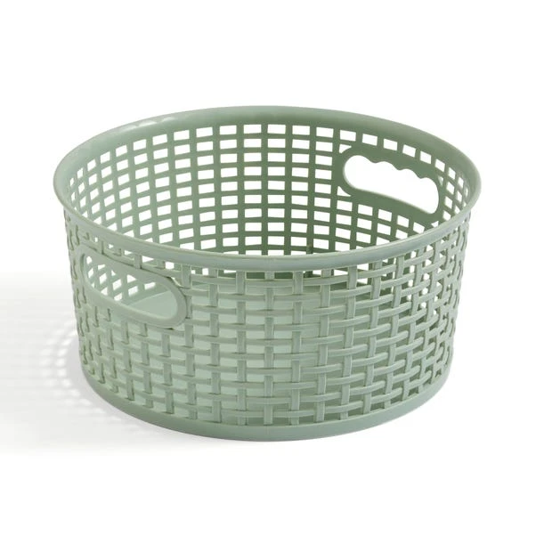Checked Plastic 3L Round Basket 8 Checked Plastic 3L Round Basket - Image 6