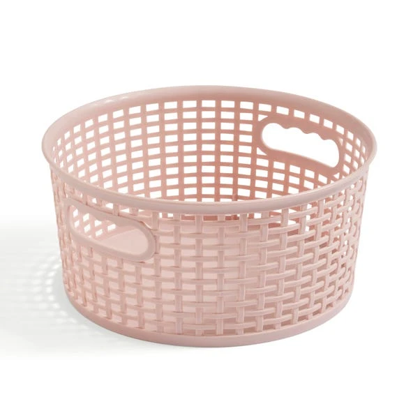 Checked Plastic 3L Round Basket 5 Checked Plastic 3L Round Basket - Image 3