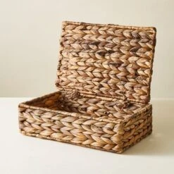 Set Of 3 Woven Water Hyacinth Stacking Boxes 7 Set Of 3 Woven Water Hyacinth Stacking Boxes -Dunelm 30935136 alt02