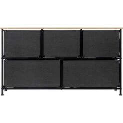 Tissa Low Grey 5 Drawer Storage Unit 15 Tissa Low Grey 5 Drawer Storage Unit -Dunelm 30944926 alt03